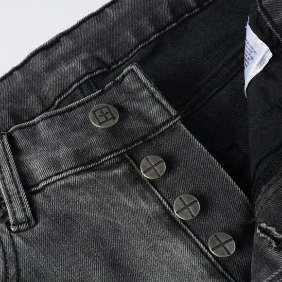 Ksubi Grey Distressed Skinny Jeans
